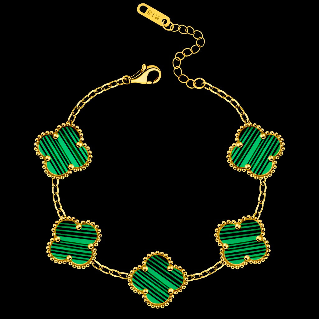 CLOVÉ ARMBAND – GULD/GRÖN