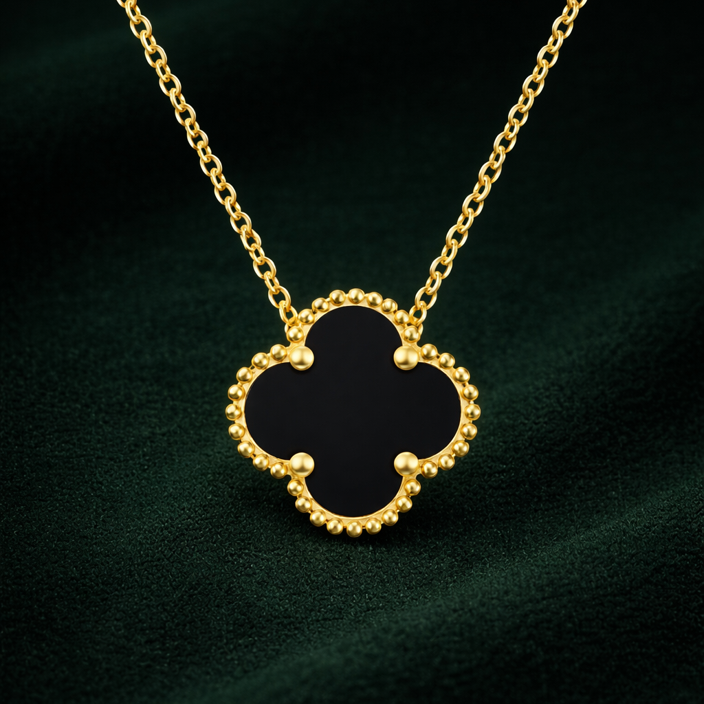 CLOVÉ HALSBAND – GULD/SVART