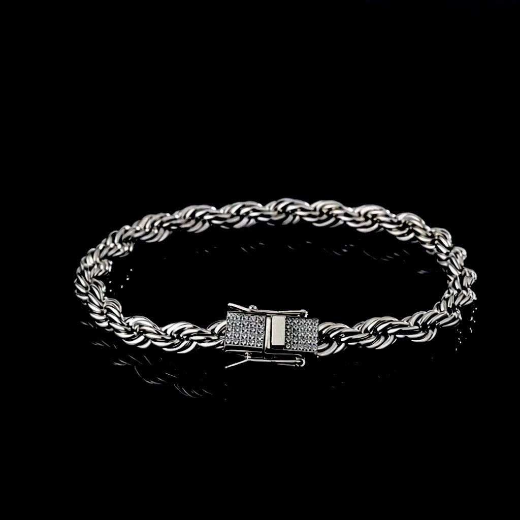 ARMBAND CORDELL LYX - SILVER (6MM )