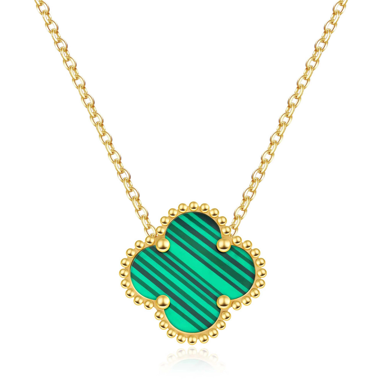 CLOVÉ HALSBAND – GULD/GRÖN