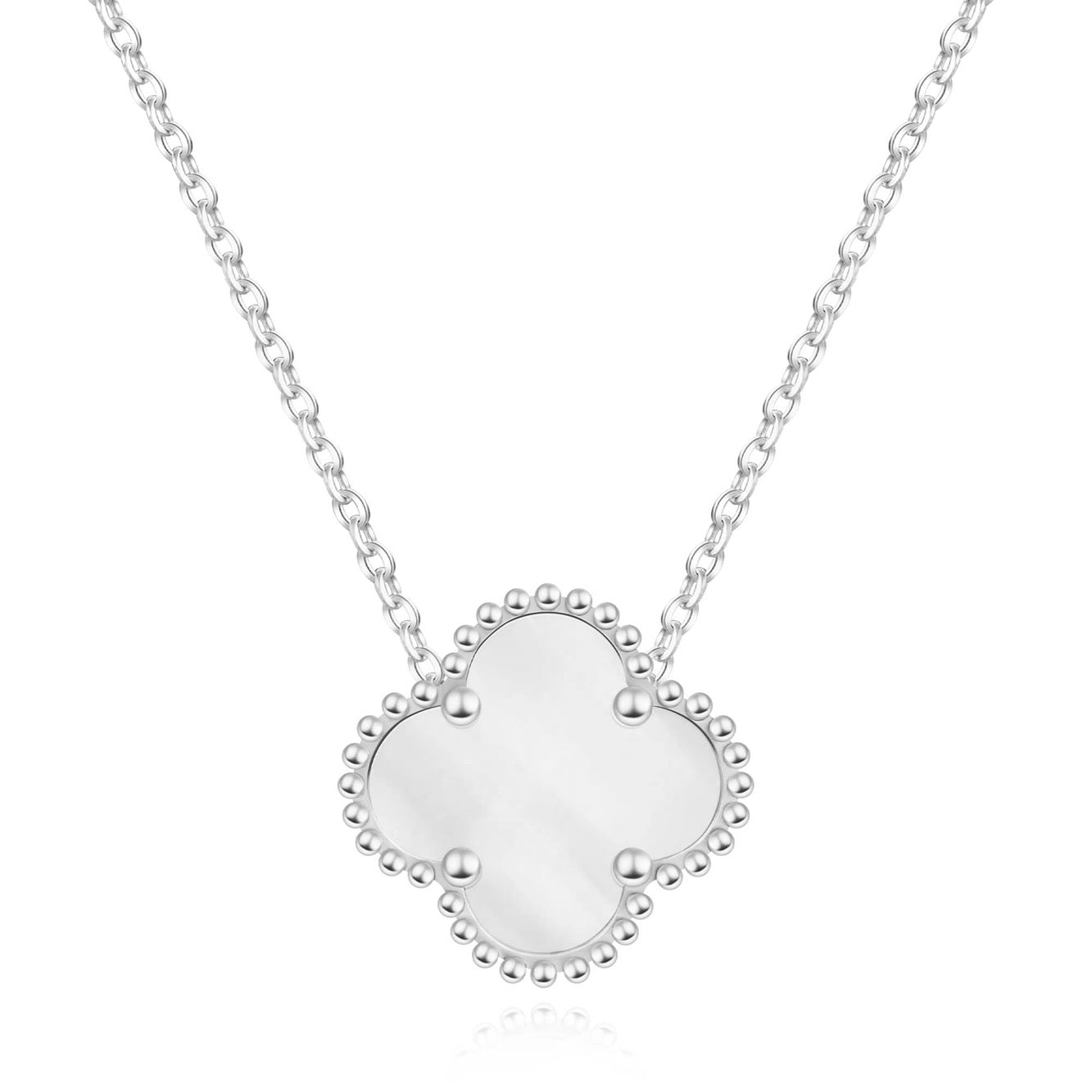 CLOVÉ HALSBAND – SILVER/VIT