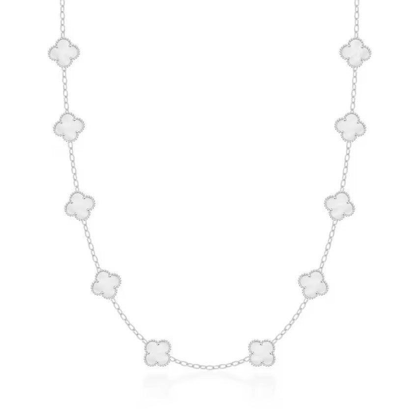 CLOVÉ HALSBAND V2 – SILVER/VIT