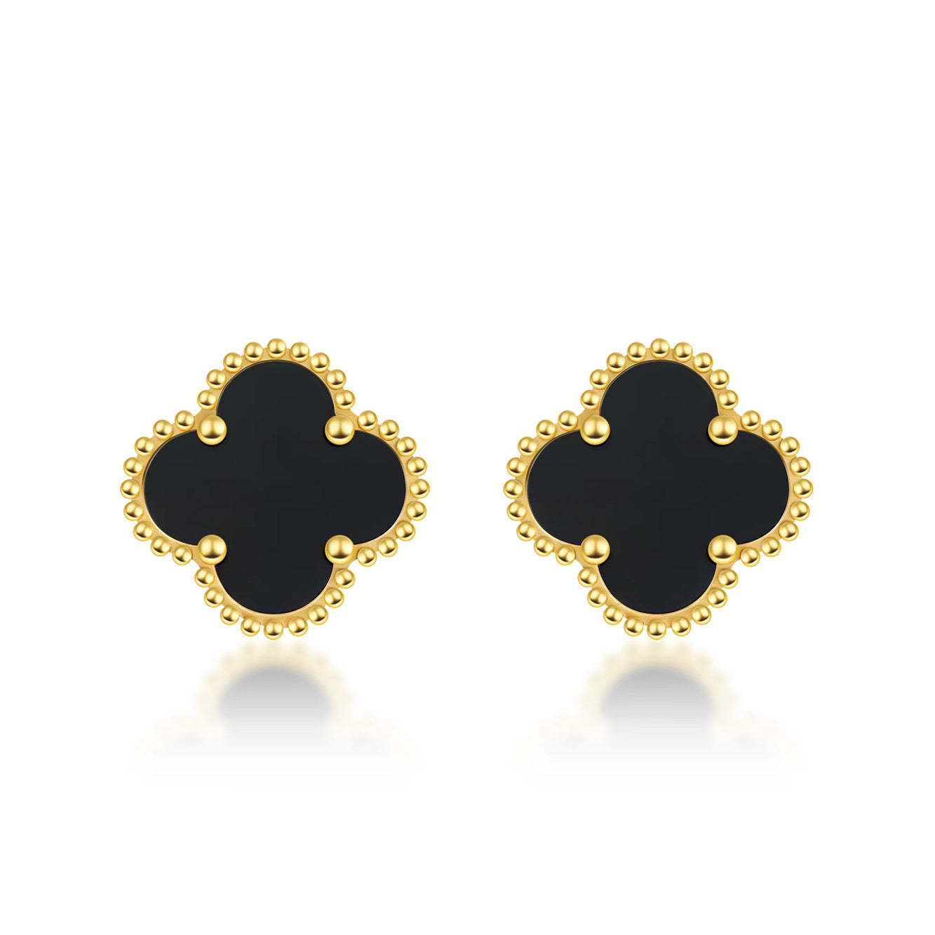 ÖRHÄNGEN CLOVÉ – GULD/SVART