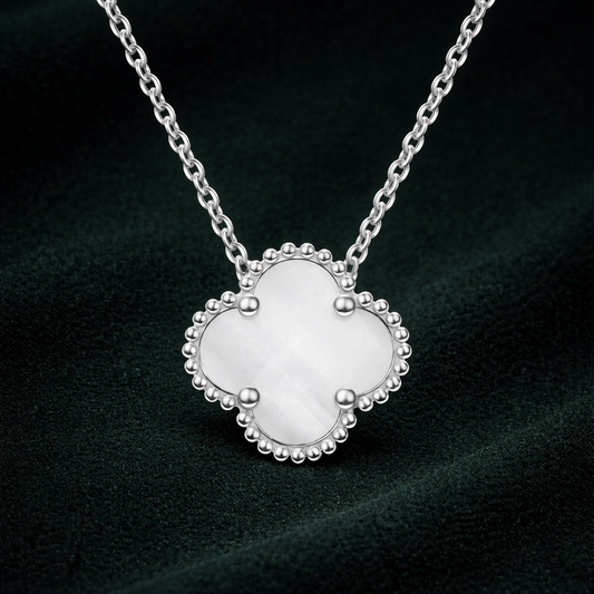 CLOVÉ HALSBAND – SILVER/VIT