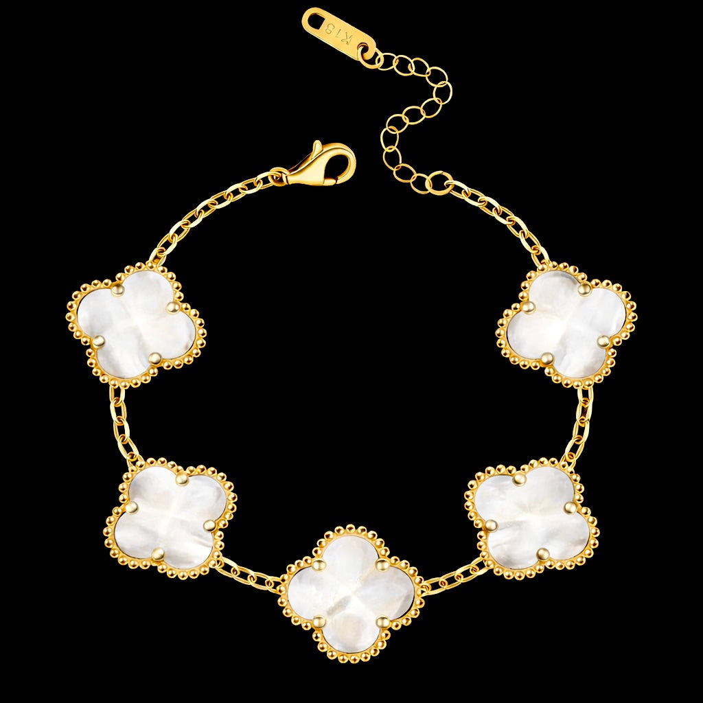 CLOVÉ ARMBAND - GULD/VIT