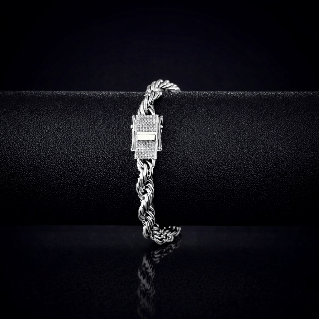 GRAND ARMBAND CORDELL - SILVER (8MM)