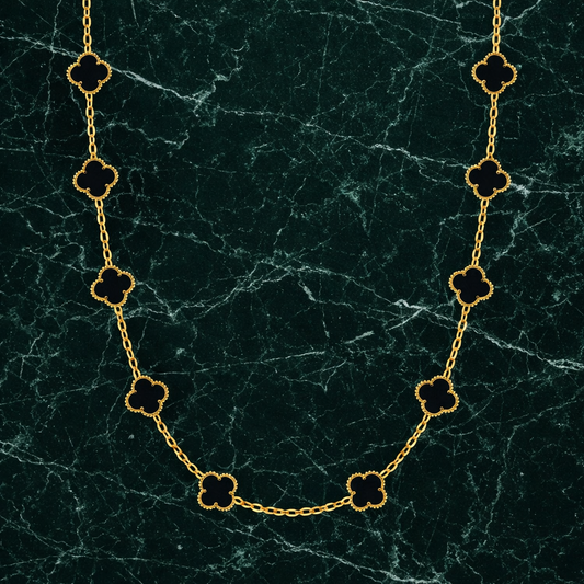 CLOVÉ HALSBAND V2 – GULD/SVART