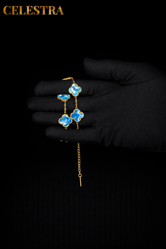 CLOVÉ ARMBAND – GULD/OCEAN