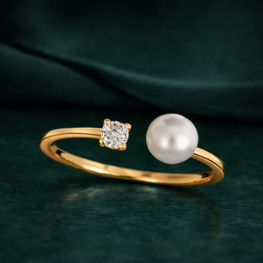 RING CHANELLE MED MOISSANITE DIAMANT S925 - GULD