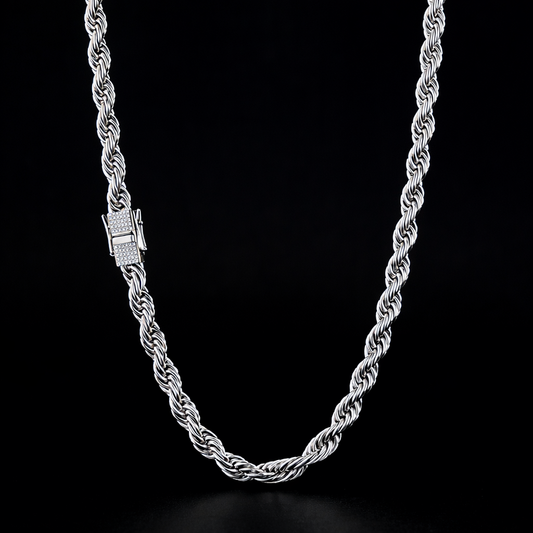 GRAND HALSBAND CORDELL - SILVER (8MM)