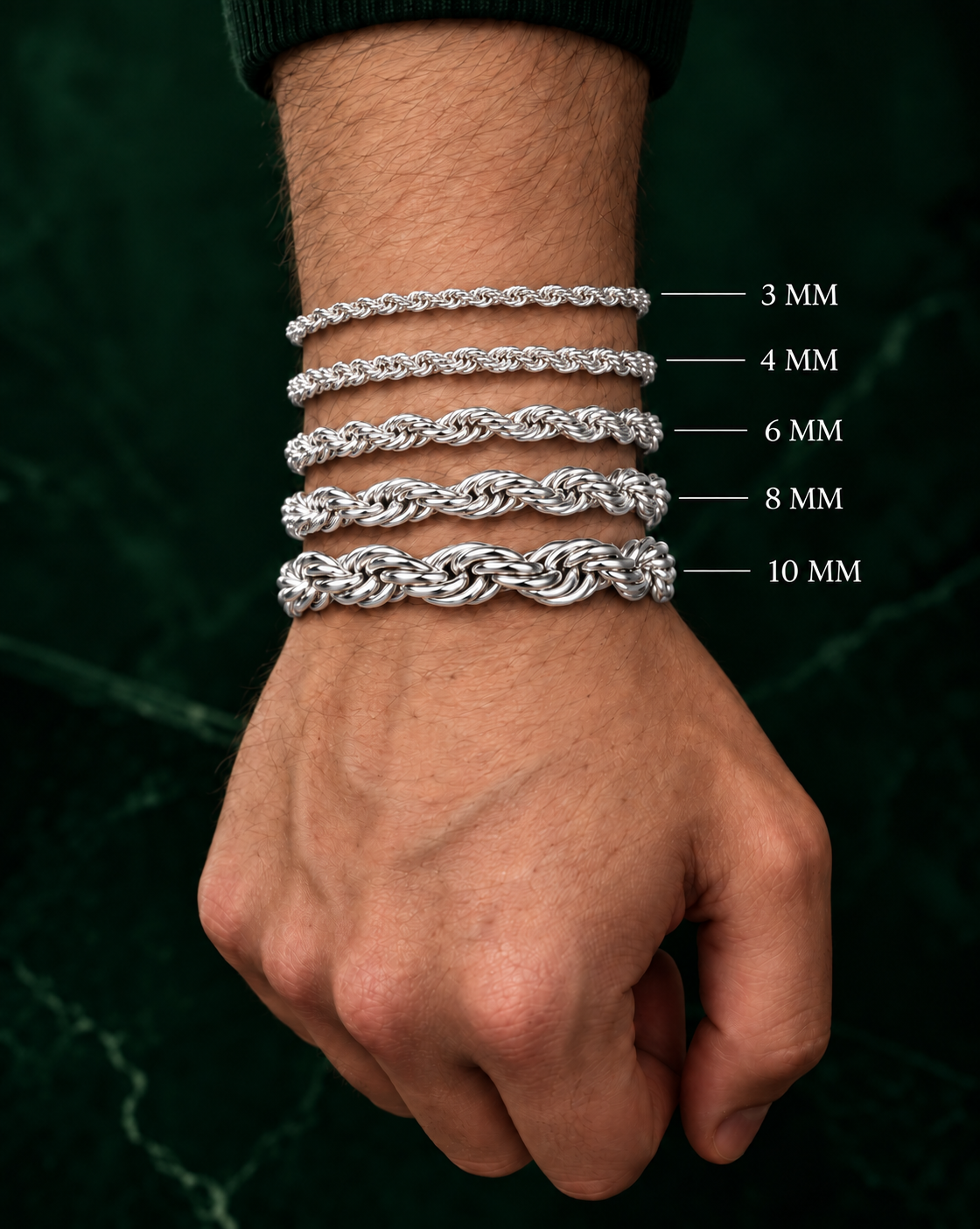 CORDELL HALSBAND - SILVER (10mm)
