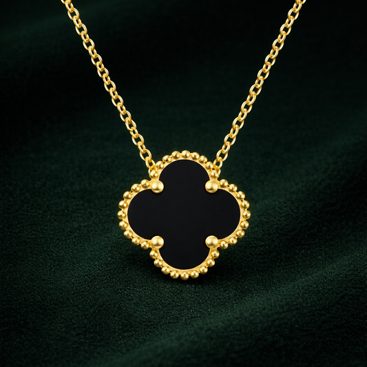 CLOVÉ HALSBAND – GULD/SVART