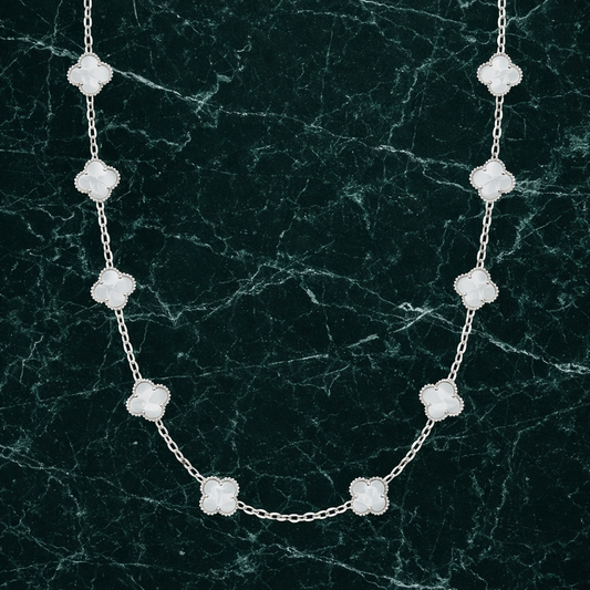 CLOVÉ HALSBAND V2 – SILVER/VIT