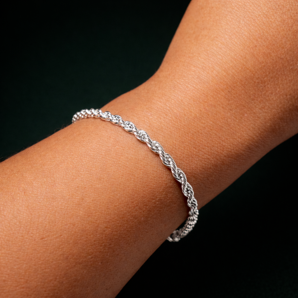 CORDELL ARMBAND. - SILVER (4mm)