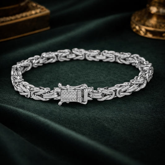 KEJSAR ARMBAND - SILVER (6mm)