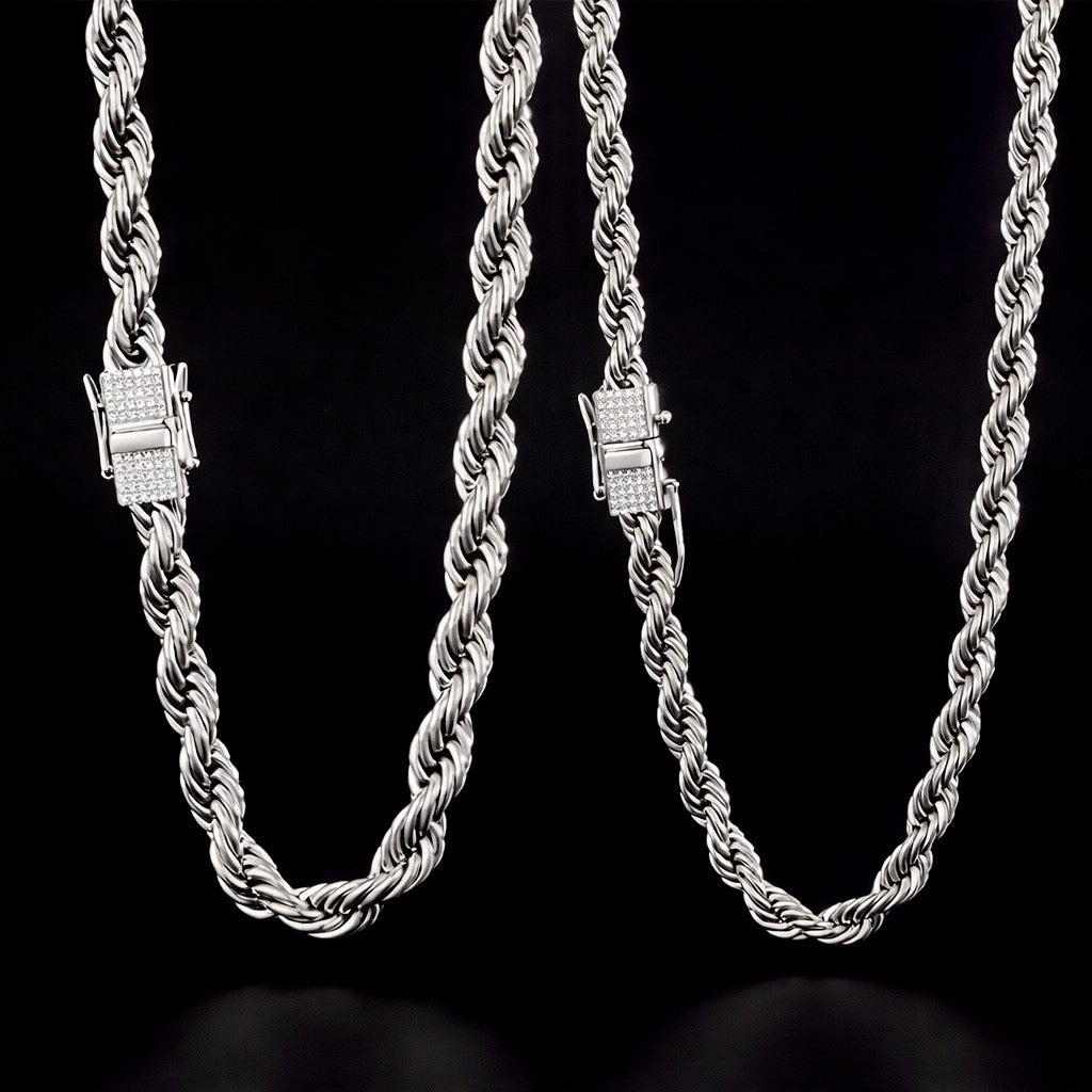 GRAND HALSBAND CORDELL - SILVER (6MM)