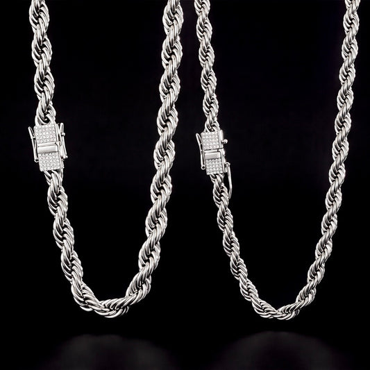 GRAND HALSBAND CORDELL - SILVER (6MM)