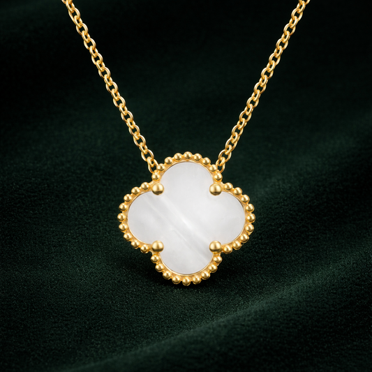 CLOVÉ HALSBAND – GULD/VIT