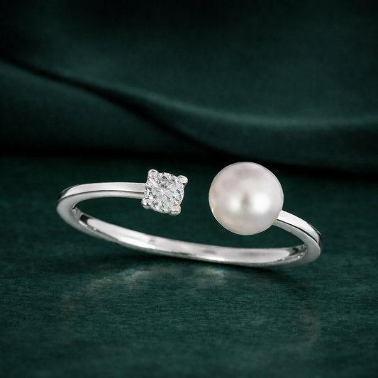 RING CHANELLE MED MOISSANITE DIAMANT S925 - SILVER