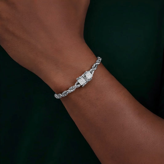 ARMBAND CORDELL LYX - SILVER (6MM )