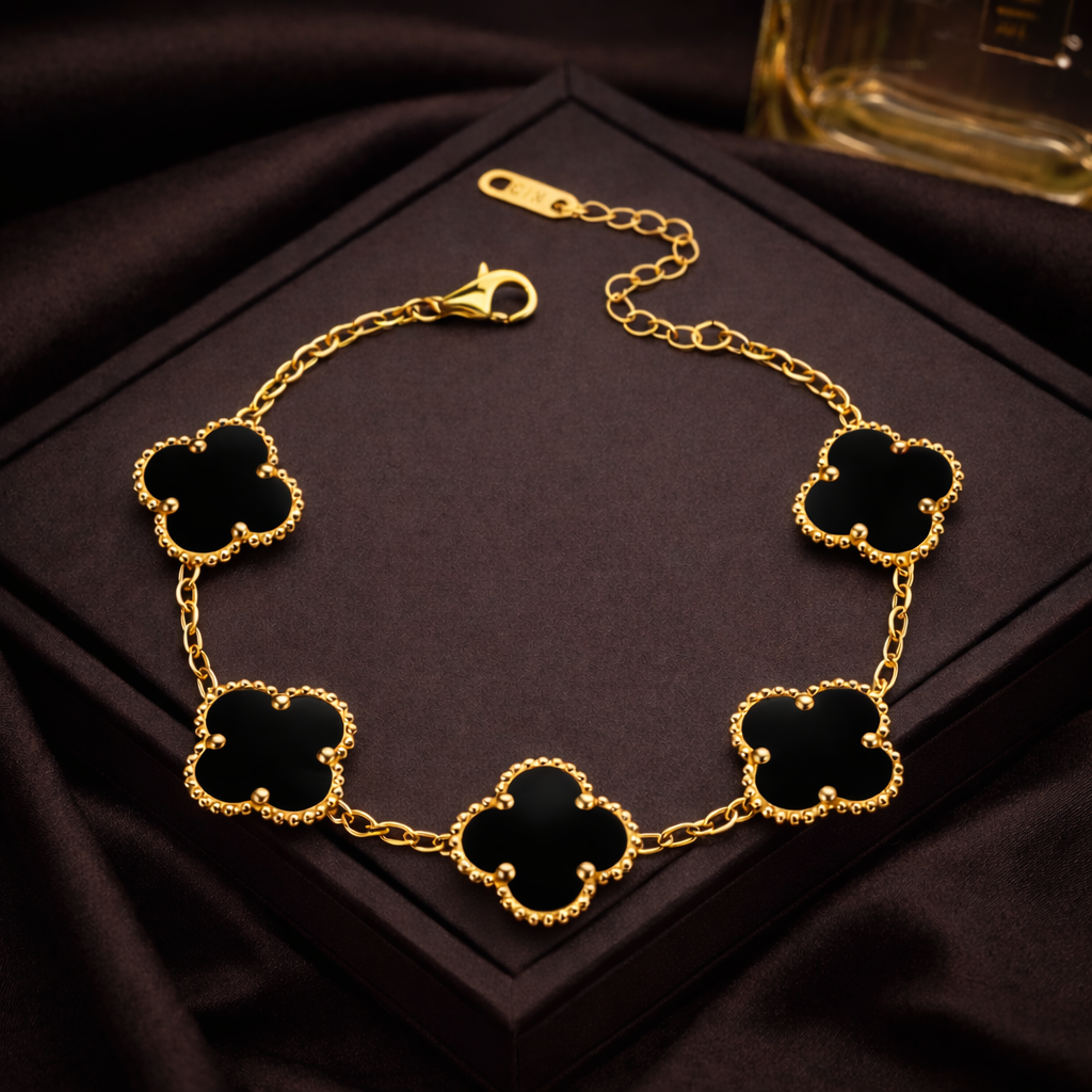 CLOVÉ ARMBAND – GULD/SVART