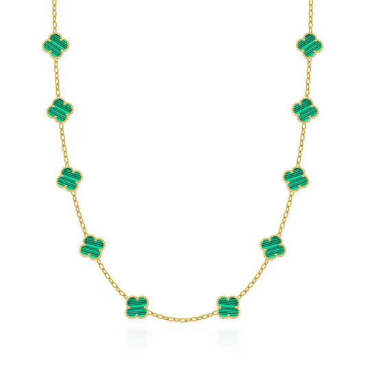 CLOVÉ HALSBAND V2 – GULD/GRÖN