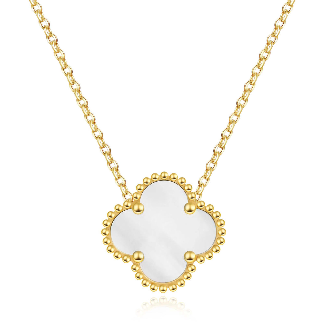 CLOVÉ HALSBAND – GULD/VIT