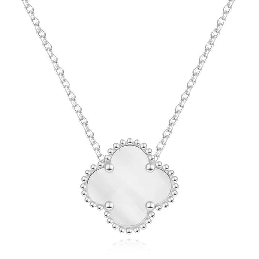 CLOVÉ HALSBAND – SILVER/VIT