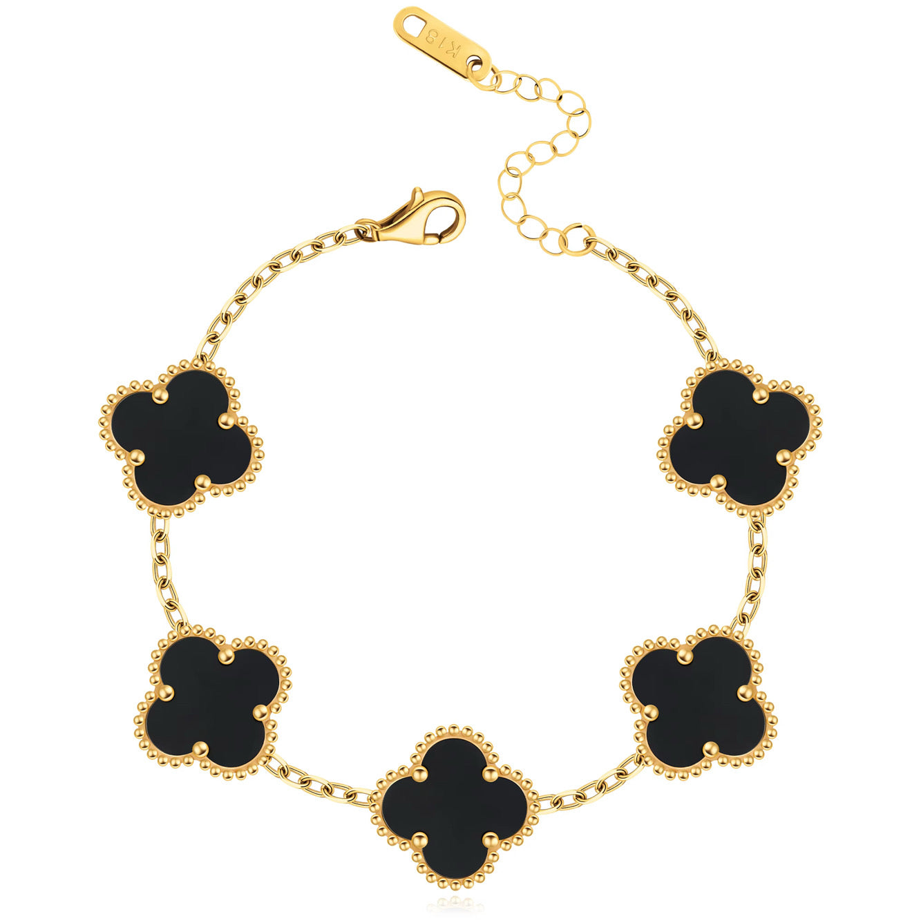 CLOVÉ ARMBAND – GULD/SVART