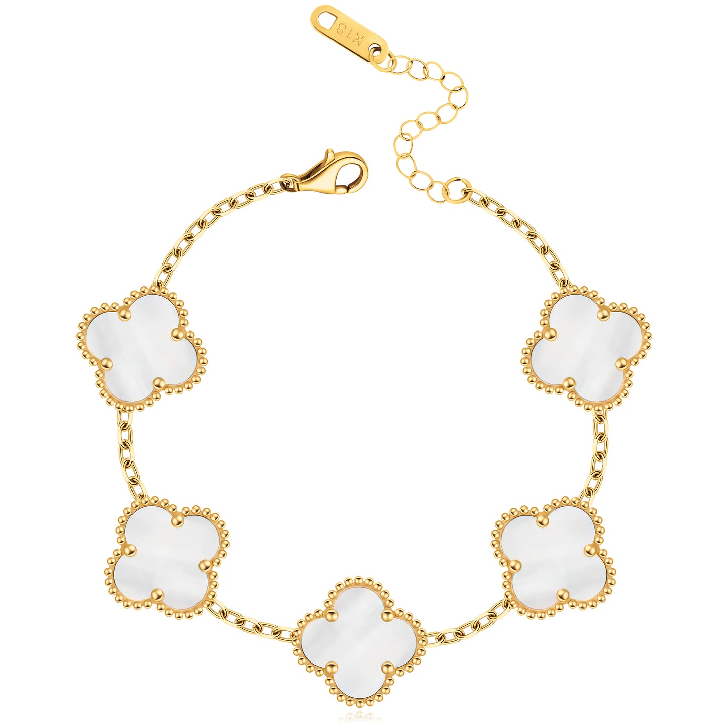 CLOVÉ ARMBAND - GULD/VIT